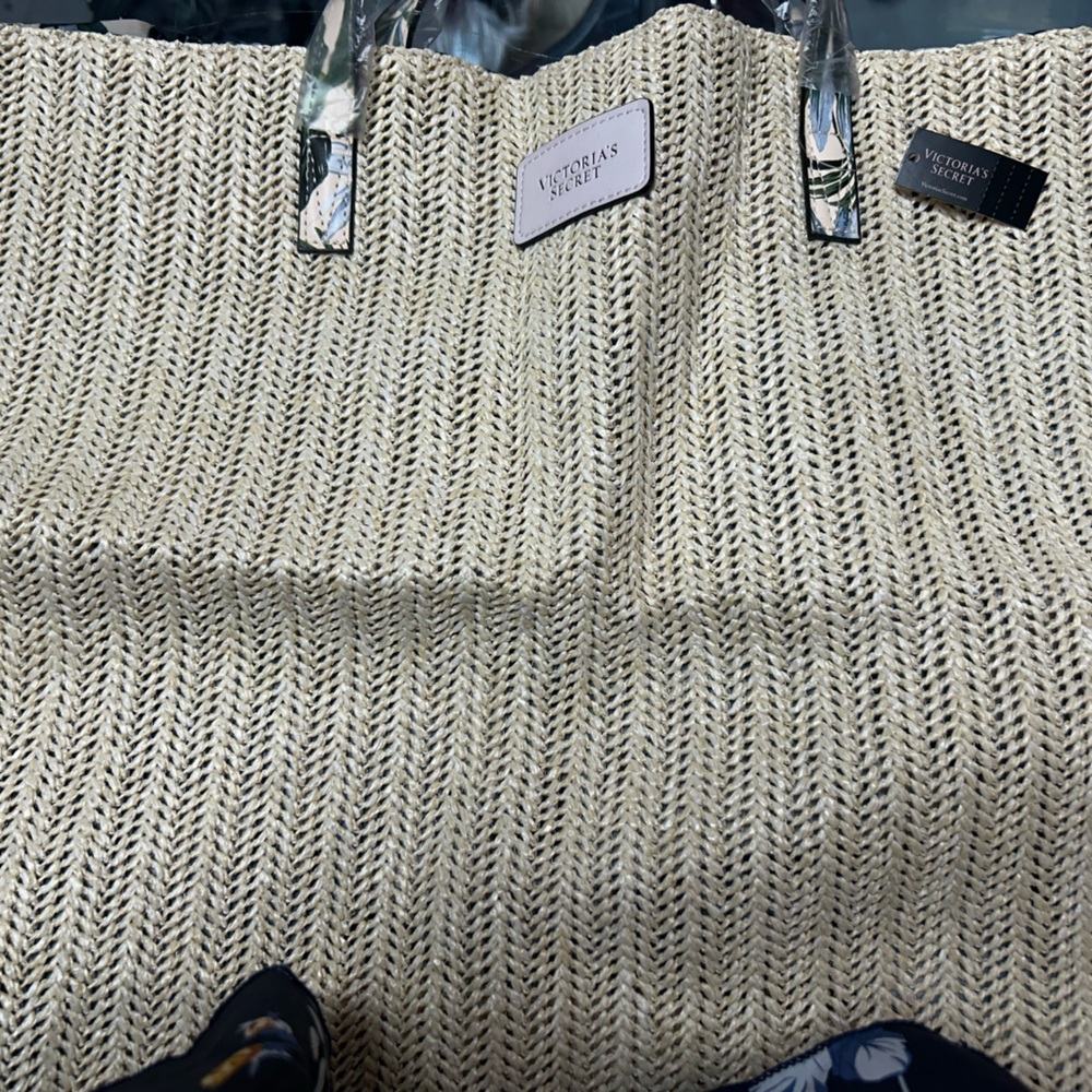 Victoria's Secret Ivory Knit Bag